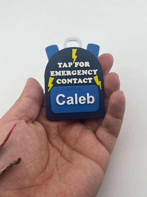 Lightning Emergency Contact Backpack Tag– 3D Printed & Scannable