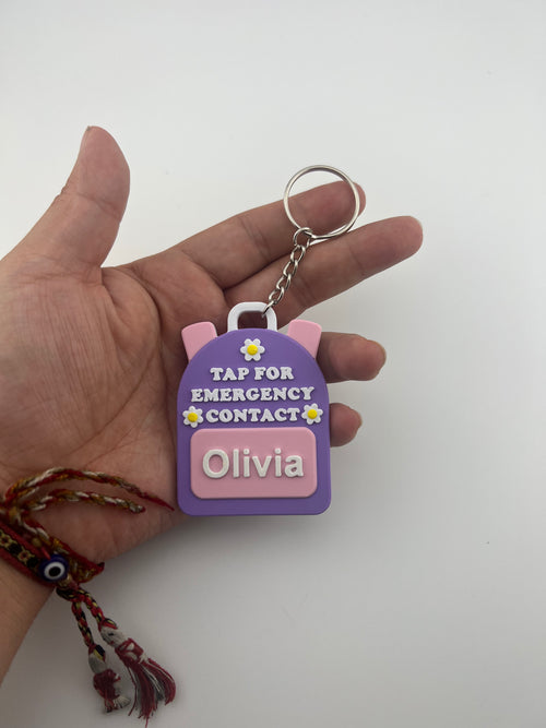 Flower Emergency Contact Backpack Tag – 3D Printed & Scannable