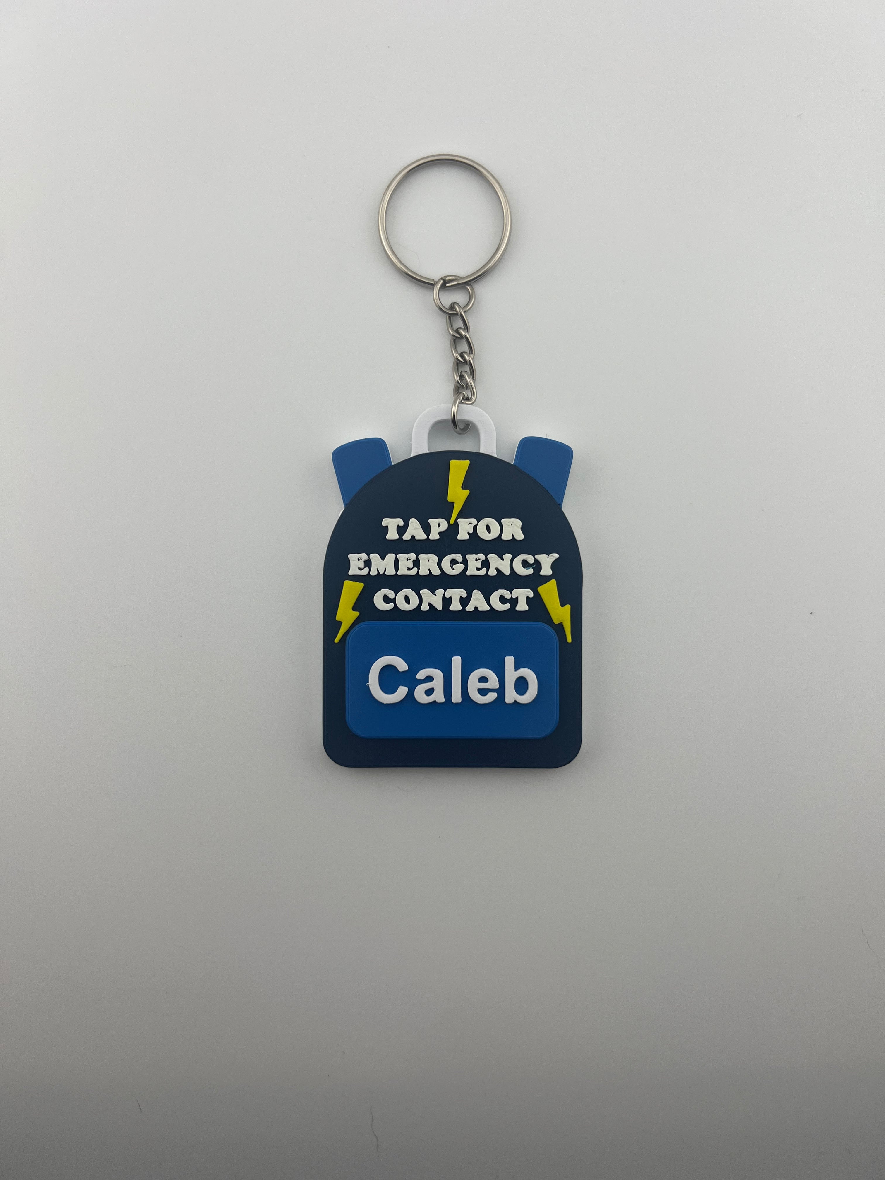 Lightning Emergency Contact Backpack Tag– 3D Printed & Scannable